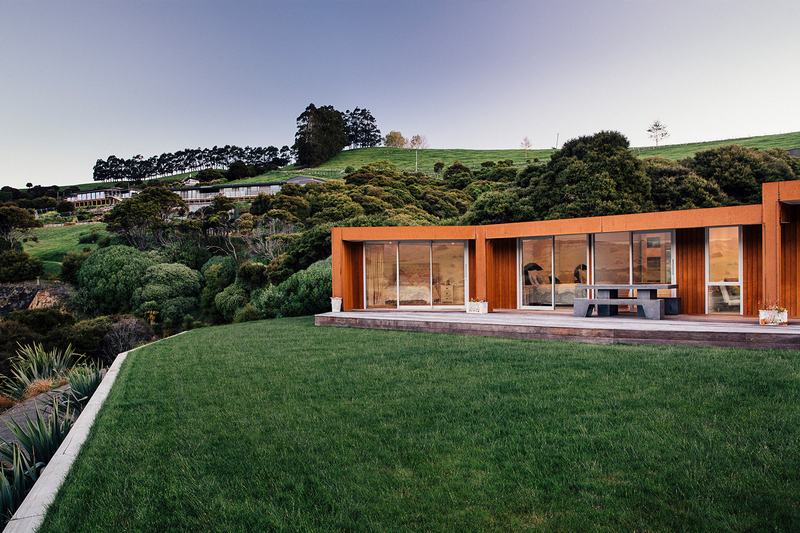 Kingfisher Point, Akaroa – angular cedar and Cor-Ten home on Banks Peninsula by AW Architects – image 2