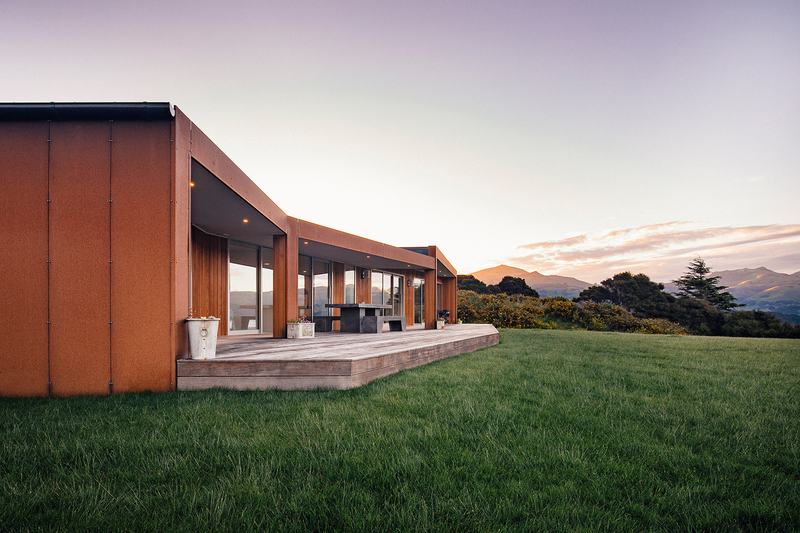 Kingfisher Point, Akaroa – angular cedar and Cor-Ten home on Banks Peninsula by AW Architects – image 3