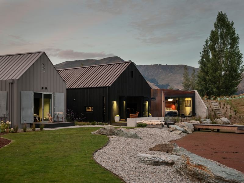 Lake House, Arrowtown – three-pod home with sheltered courtyards by AW Architects – image 3