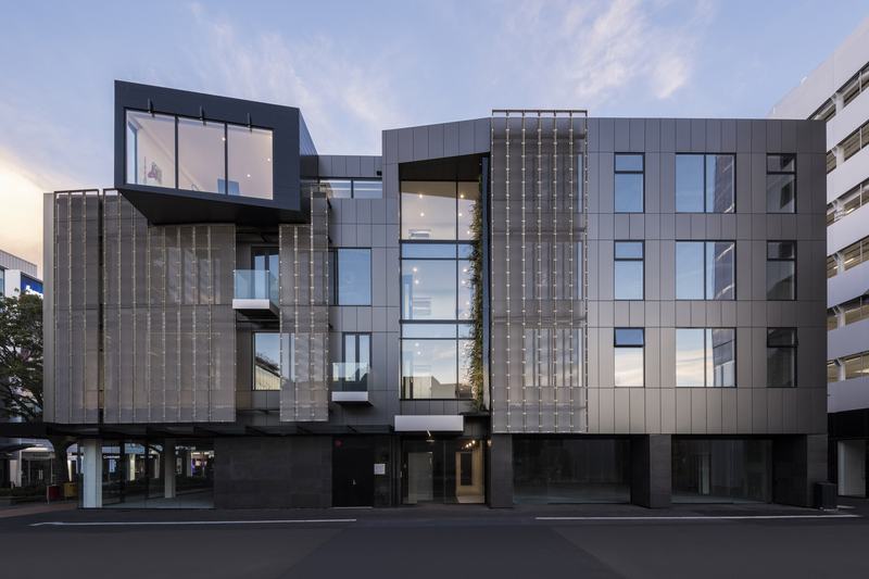 112 Cashel – Cashel Mall mixed-use building with bronze fins by AW Architects – image 3