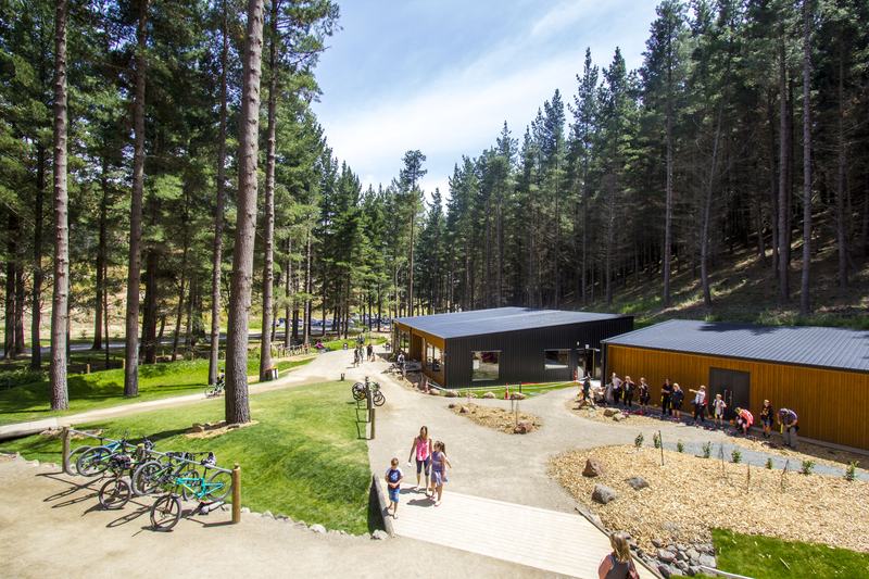 Christchurch Adventure Park – black-clad buildings and folded-roof café in the forest by AW Architects – image 2