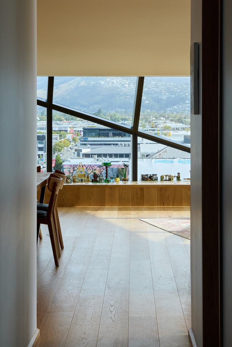 200 High Street Residence, Christchurch – Level 6 city apartment with folding roof and Port Hills views by AW Architects – image 5