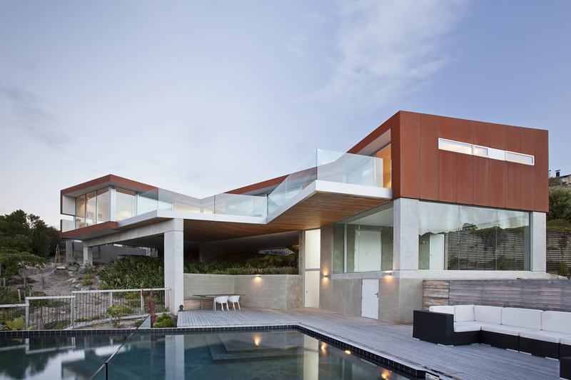 Redcliffs House – coastal Christchurch home in weathered Cor-Ten steel by Andrew Watson, AW Architects – image 2