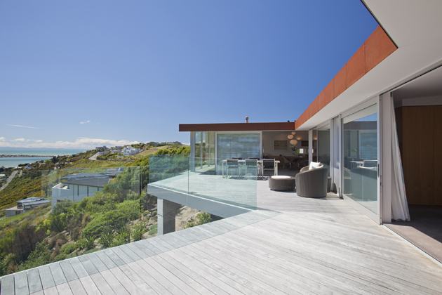 Redcliffs House – coastal Christchurch home in weathered Cor-Ten steel by Andrew Watson, AW Architects – image 6