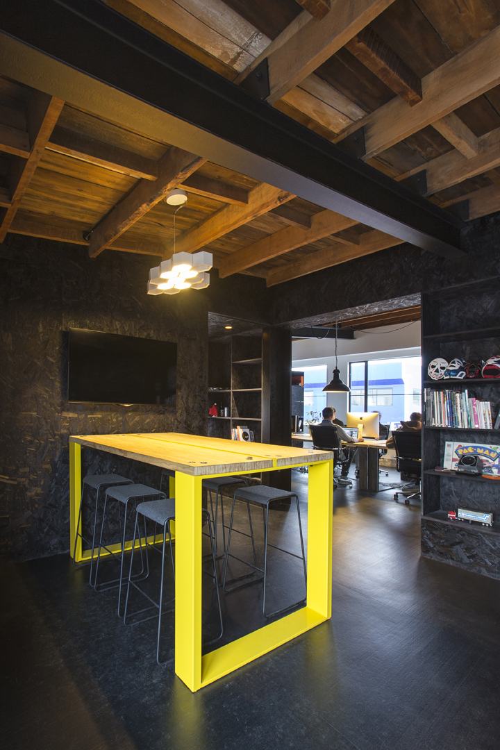 St Asaph Studio – Christchurch shared studio with exposed rimu and bold colour by AW Architects – image 5