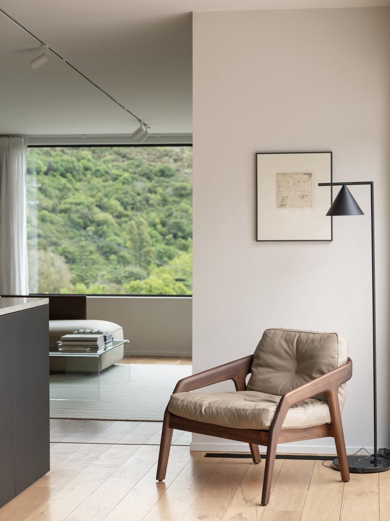 Ocean View Terrace House, Sumner – prefabricated family home with oak interiors and valley views by AW Architects – image 6